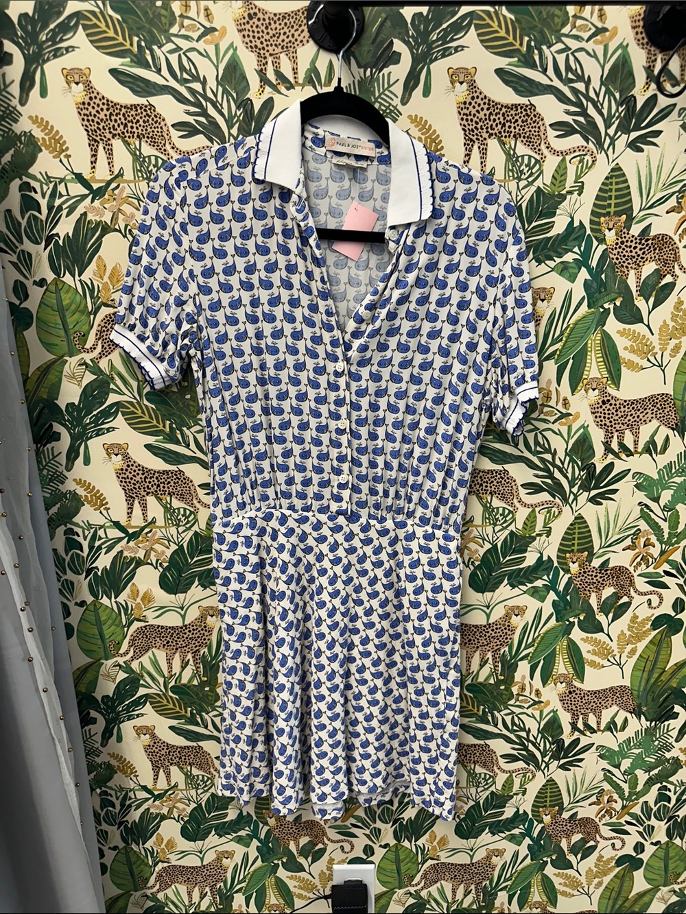 Paul & Joe Sister Blue and White Printed Polo Dress 38